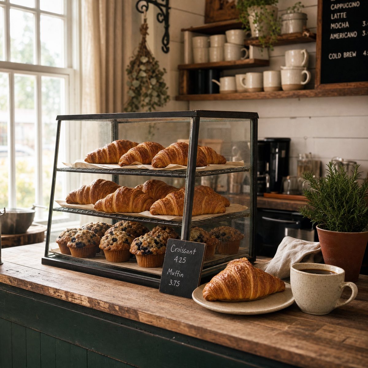 Fresh pastry case